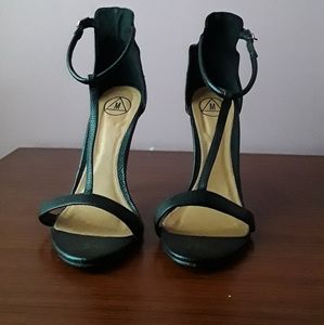 Missguided Black Strap Heels Size 9